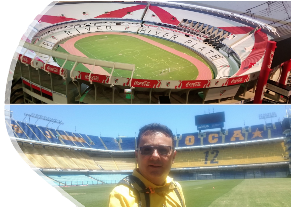 Encabezado Estadios de Boca Juniors y River Plate / Header Boca Juniors and River Plate stadiums
