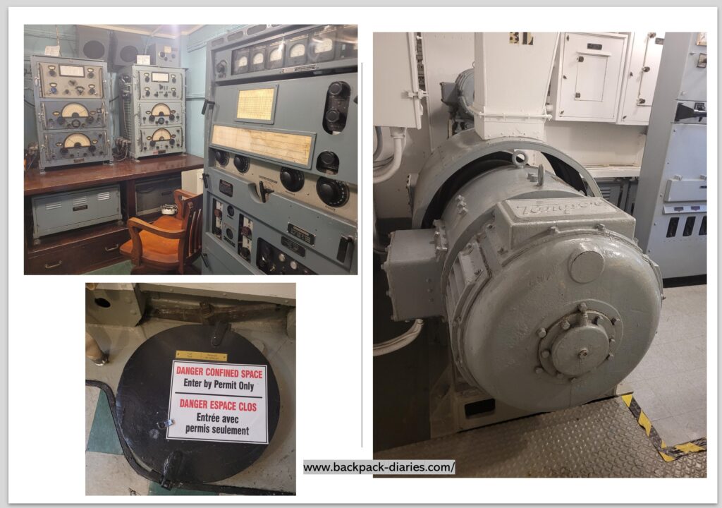 Radio Room 2 and KVA compartment \Cuarto de Radiocomuniciones 2 y Compartimento de potencia